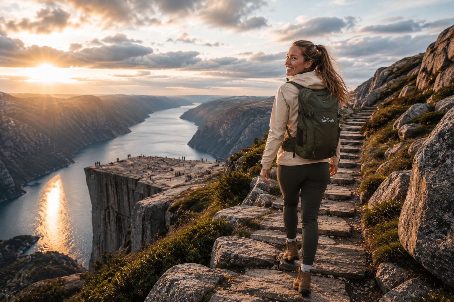 Preikestolen cliff above Lysefjord in Norway